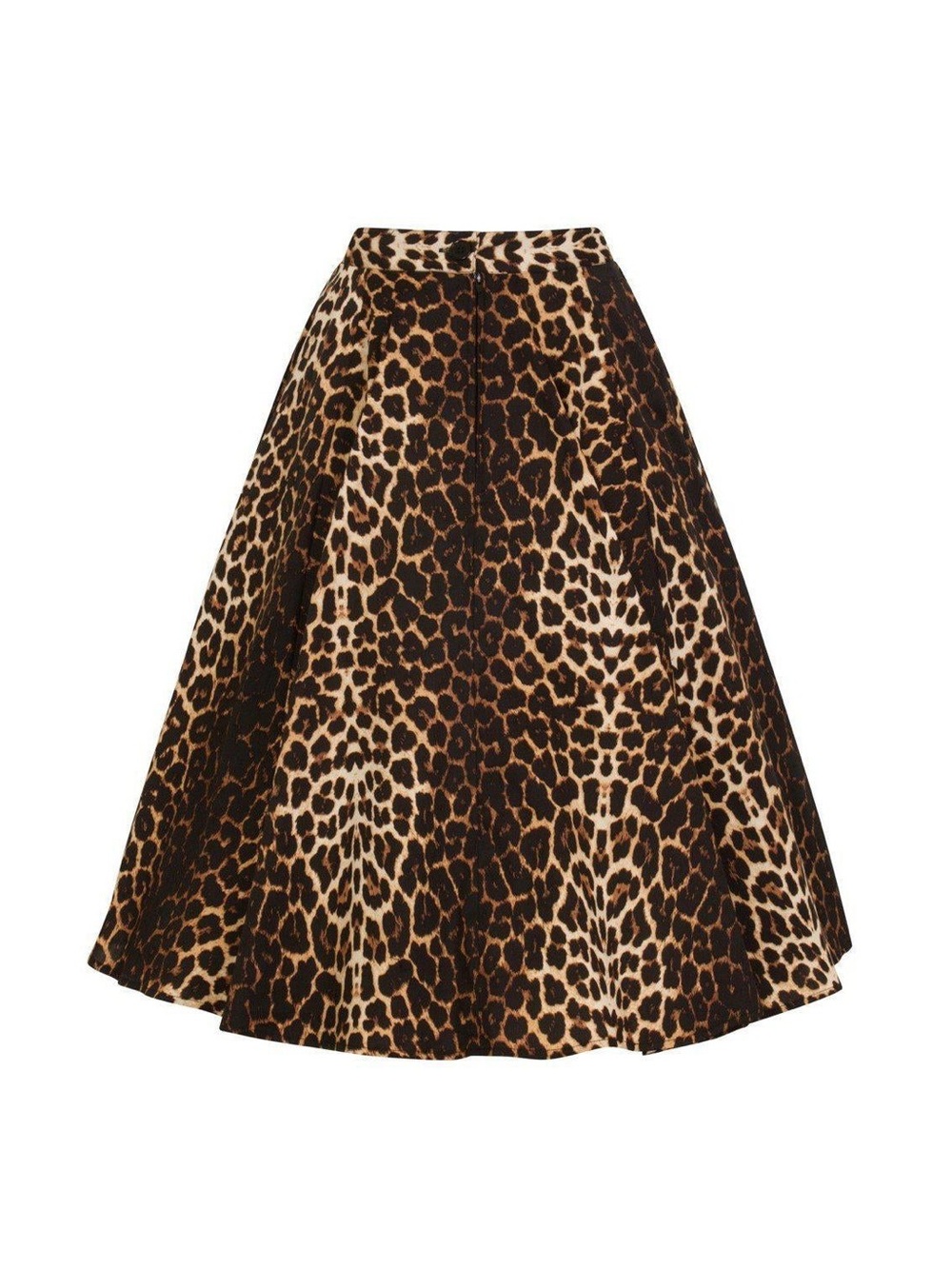 Hell Bunny Panthera Leopard 50s inspired  Print Circle Skirt in Brown & Black, S - Picture 4 of 5